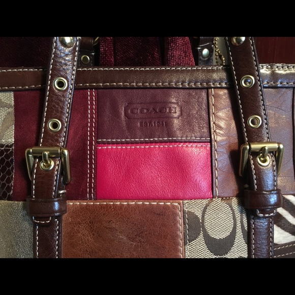 Coach Handbags - Coach Holiday Patchwork Gallery Tote